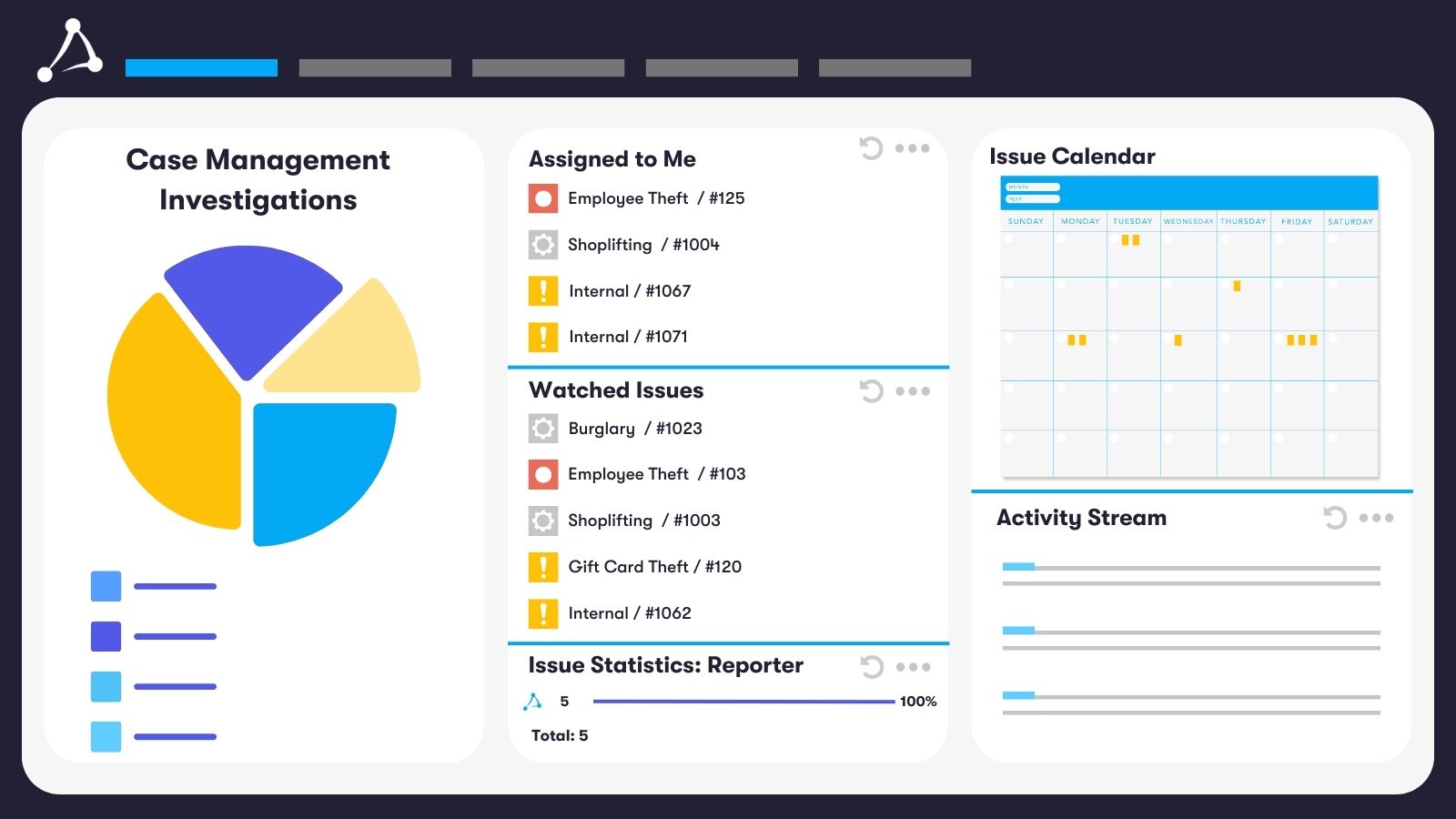 case management mockup